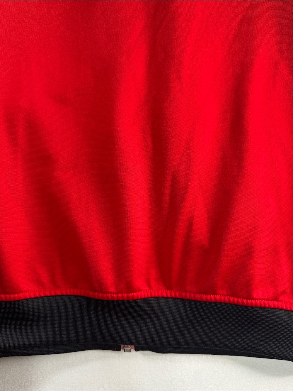 Adidas red black 3-stripes youth track jacket stand up collar  full zip closure - Picture 15 of 15